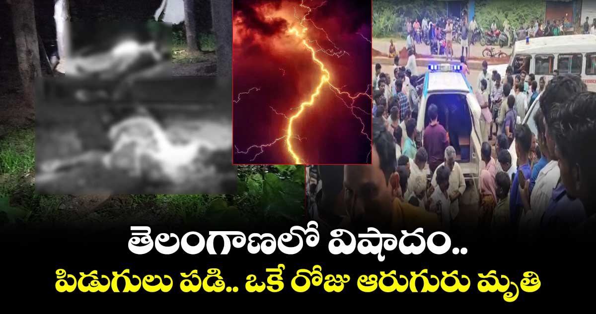 తెలంగాణలో విషాదం.. పిడుగులు పడి ఒకే రోజు ఆరుగురు మృతి