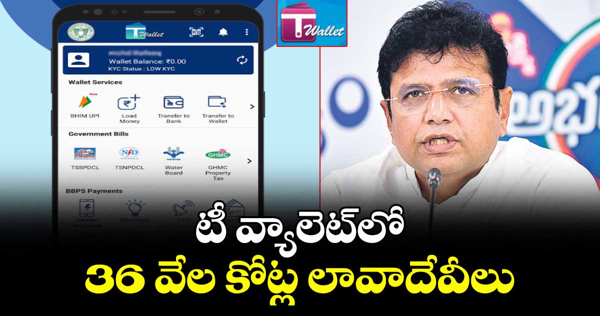 టీ వ్యాలెట్లో 36 వేల కోట్ల లావాదేవీలు : మంత్రి శ్రీధర్ బాబు