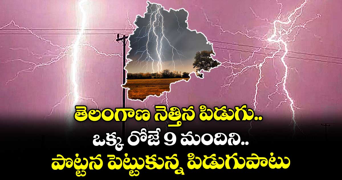 తెలంగాణ నెత్తిన పిడుగు.. ఒక్క రోజే 9 మందిని పొట్టన పెట్టుకున్న పిడుగుపాటు