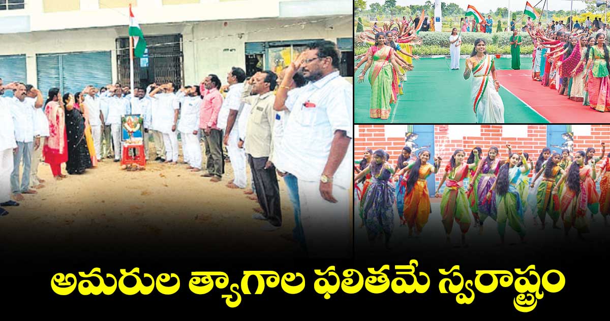 అమరుల త్యాగాల ఫలితమే స్వరాష్ట్రం : ప్రజాప్రతినిధులు