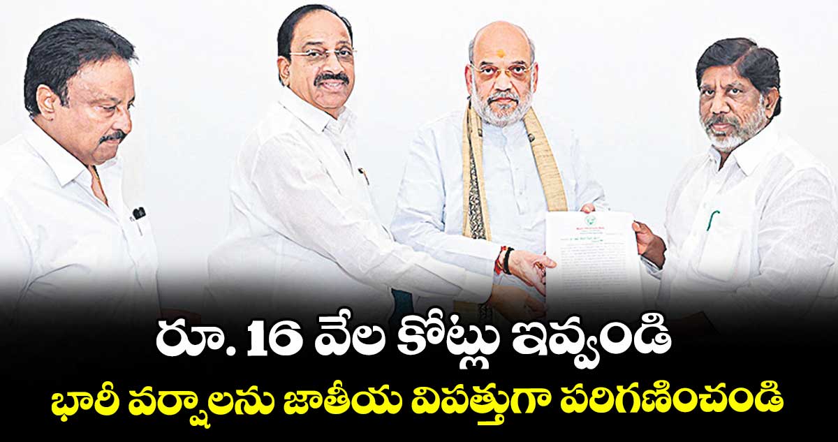 రూ. 16 వేల కోట్లు ఇవ్వండి..భారీ వర్షాలను జాతీయ విపత్తుగా పరిగణించండి: భట్టి విక్రమార్క
