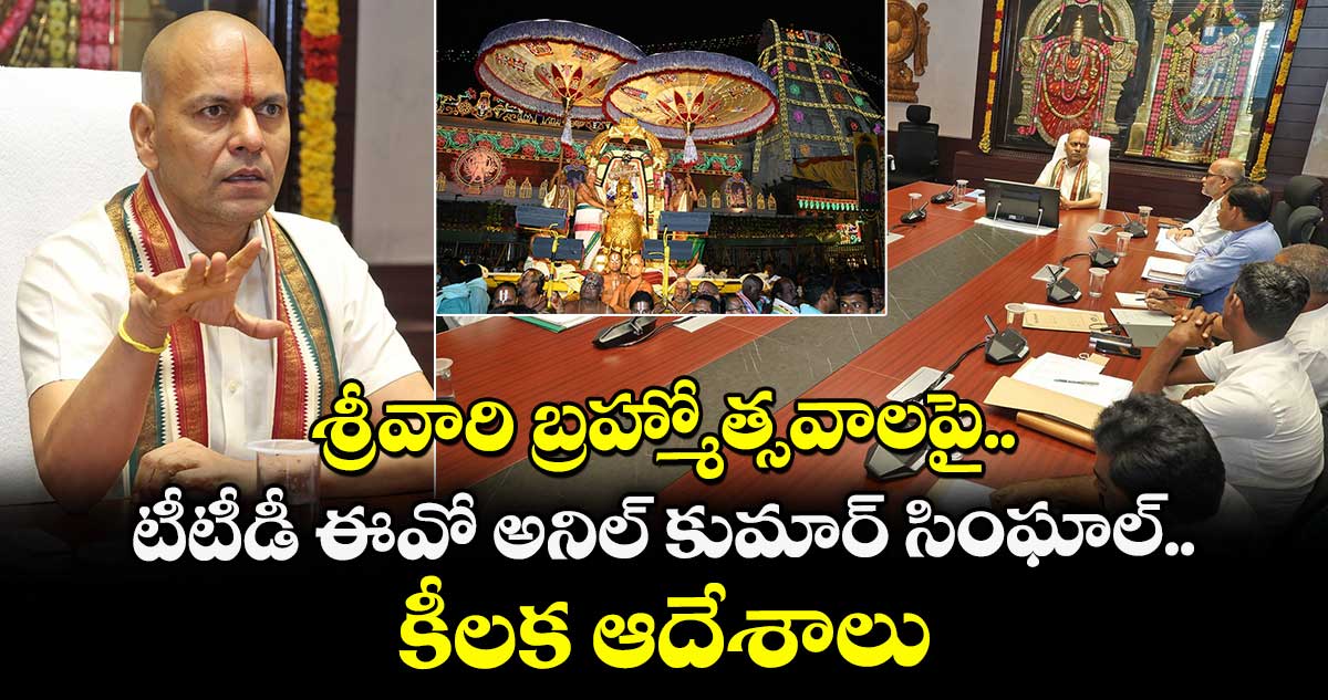 శ్రీవారి బ్రహ్మోత్సవాలపై టీటీడీ ఈవో అనిల్ కుమార్ సింఘాల్ కీలక ఆదేశాలు.. 