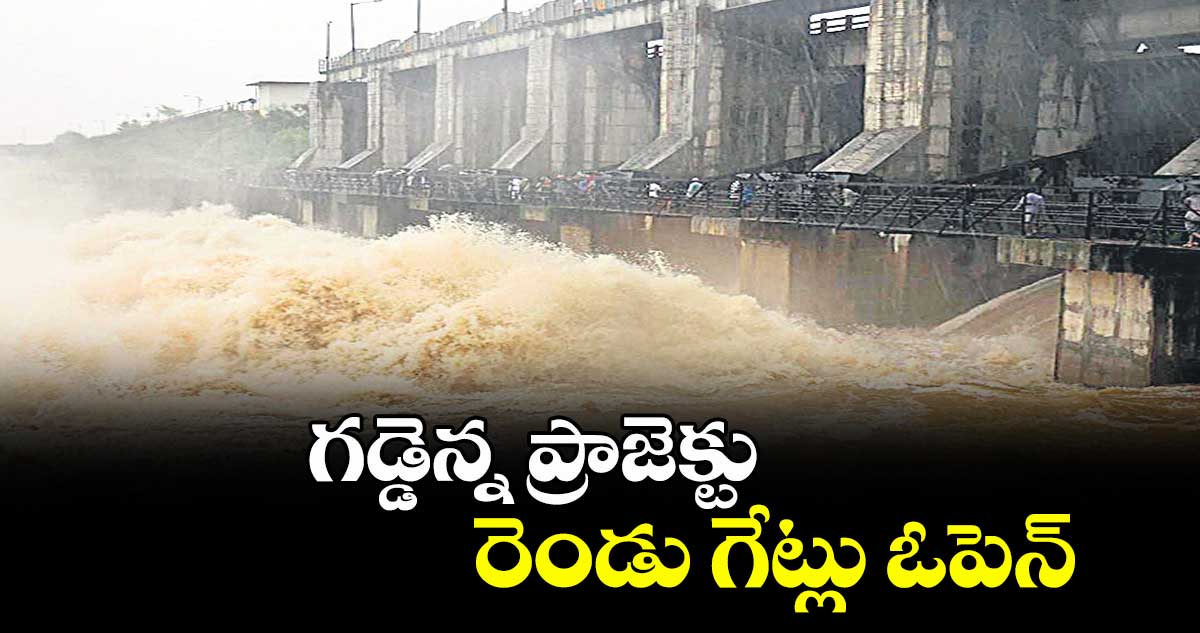 గడ్డెన్న ప్రాజెక్టు రెండు గేట్లు ఓపెన్