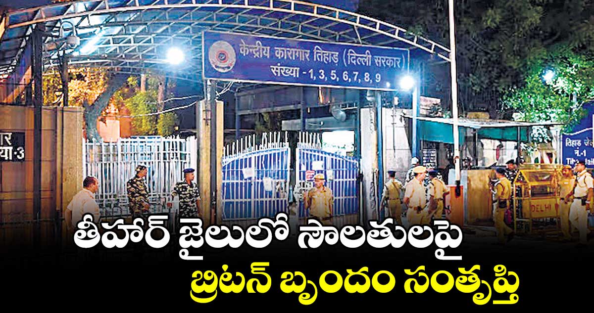 తీహార్ జైలులో సౌలతులపై బ్రిటన్ బృందం సంతృప్తి