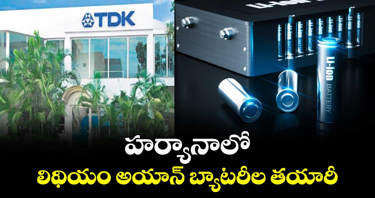 హర్యానాలో లిథియం అయాన్ బ్యాటరీల తయారీ