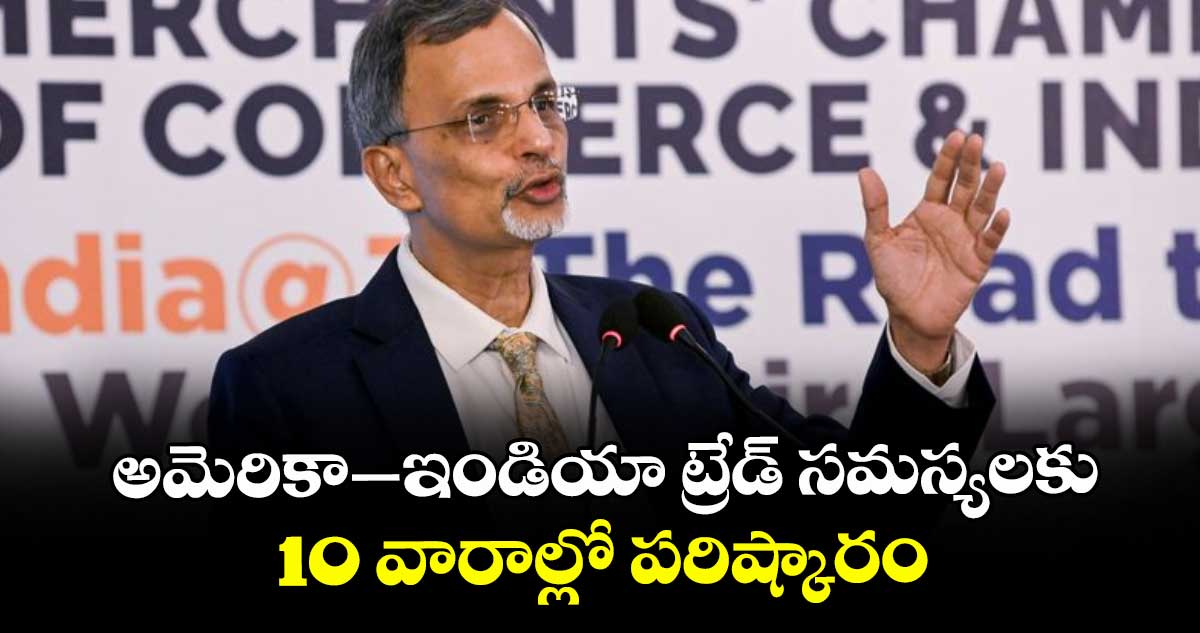 అమెరికా–ఇండియా ట్రేడ్‌‌‌‌ సమస్యలకు.. 10 వారాల్లో పరిష్కారం: సీఈఏ అనంత నాగేశ్వరన్‌‌‌‌