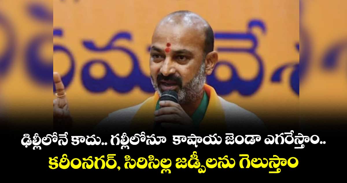 ఢిల్లీలోనే కాదు.. గల్లీలోనూ  కాషాయ జెండా ఎగరేస్తాం.. కరీంనగర్, సిరిసిల్ల జడ్పీలను గెలుస్తాం 