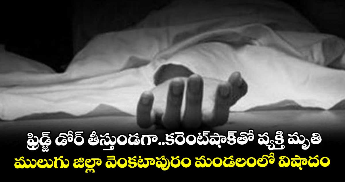 ఫ్రిడ్జ్‌‌ డోర్‌‌ తీస్తుండగా.. కరెంట్‌‌ షాక్‌‌ తో వ్యక్తి మృతి..ములుగు జిల్లా వెంకటాపురం మండలంలో విషాదం