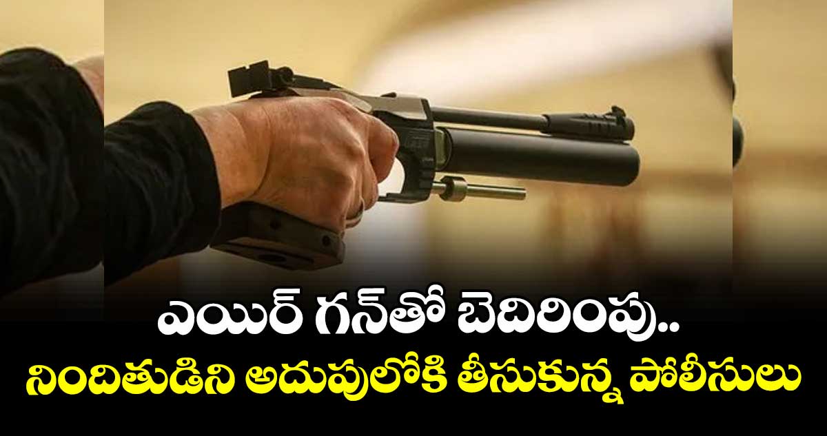 ఎయిర్ గన్ తో బెదిరింపు.. నిందితుడిని అదుపులోకి తీసుకున్న పోలీసులు