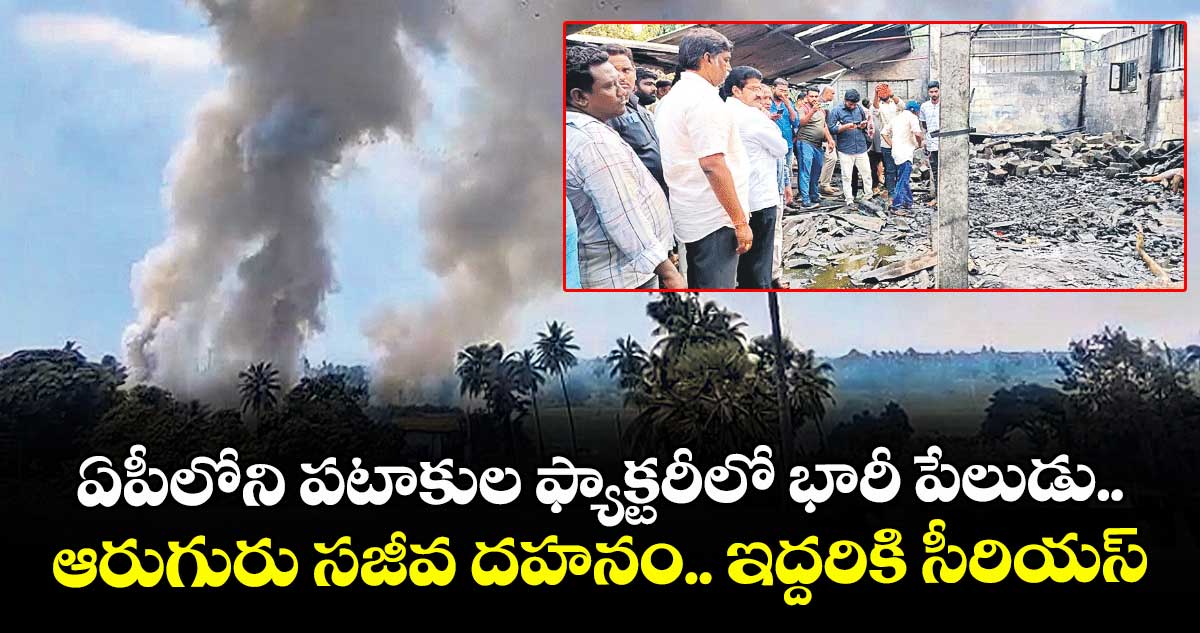 ఏపీలోని పటాకుల ఫ్యాక్టరీలో భారీ పేలుడు.. ఆరుగురు సజీవ దహనం.. ఇద్దరికి సీరియస్