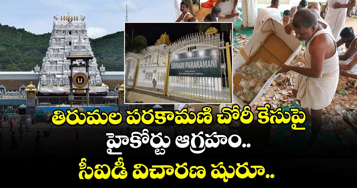 తిరుమల పరకామణి చోరీ కేసుపై హైకోర్టు ఆగ్రహం... సీఐడీ విచారణ షురూ..