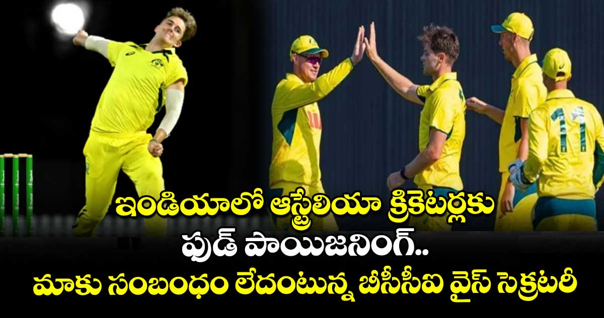 IND vs AUS: ఇండియాలో ఆస్ట్రేలియా క్రికెటర్లకు ఫుడ్ పాయిజనింగ్.. మాకు సంబంధం లేదంటున్న బీసీసీఐ వైస్ సెక్రటరీ