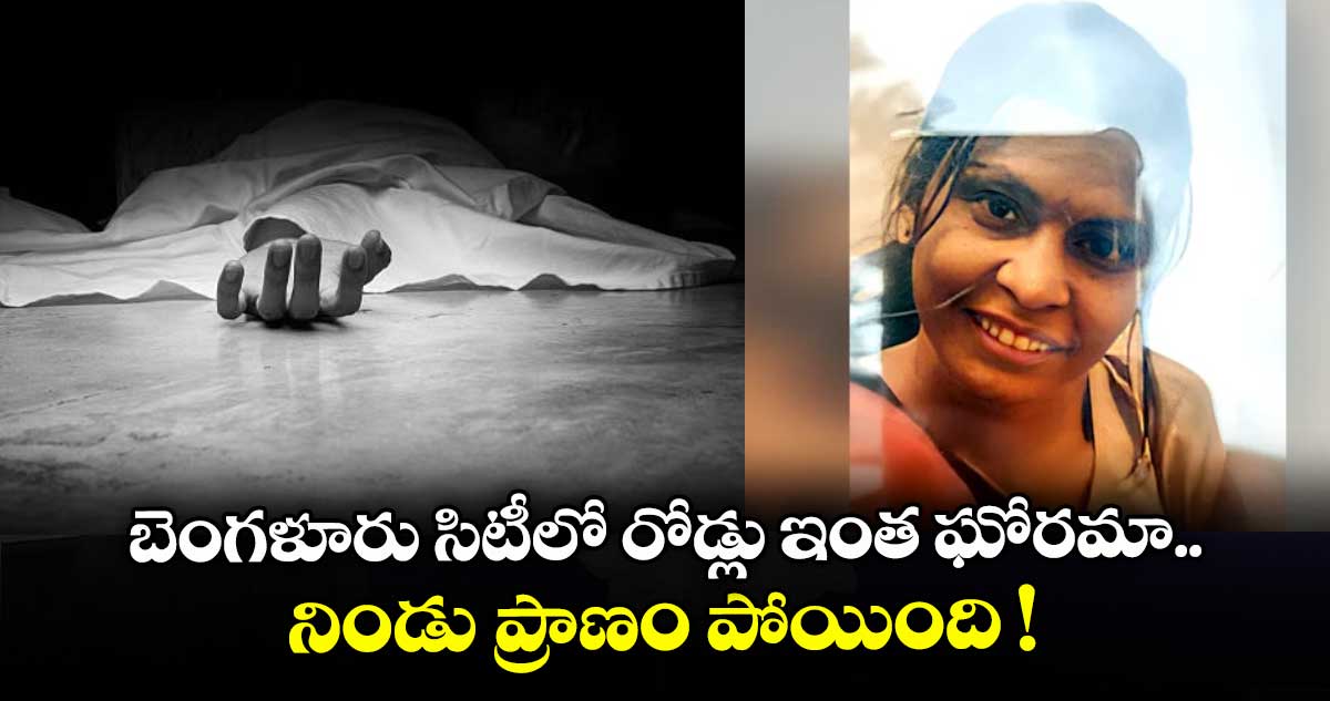 బెంగళూరు సిటీలో రోడ్లు ఇంత ఘోరమా.. నిండు ప్రాణం పోయింది !