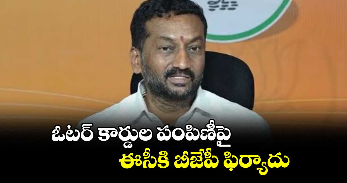 ఓటర్ కార్డుల పంపిణీపై ఈసీకి బీజేపీ ఫిర్యాదు : ఎంపీ రఘునందన్ రావు
