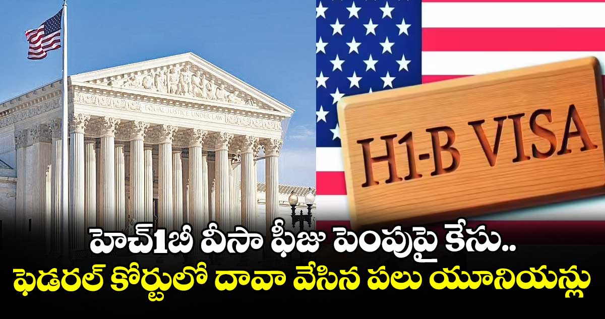 హెచ్1బీ వీసా ఫీజు పెంపుపై కేసు.. ఫెడరల్ కోర్టులో దావా వేసిన పలు యూనియన్లు