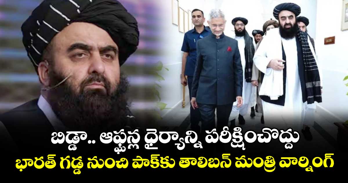 బిడ్డా.. ఆఫ్ఘన్ల ధైర్యాన్ని పరీక్షించొద్దు: భారత్ గడ్డ నుంచి పాక్కు తాలిబన్ మంత్రి వార్నింగ్
