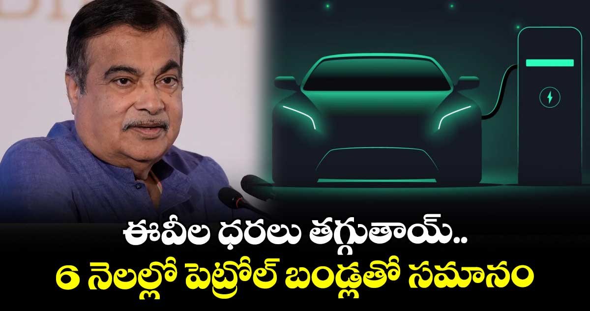 ఈవీల ధరలు తగ్గుతాయ్.. 6 నెలల్లో పెట్రోల్ బండ్లతో సమానం