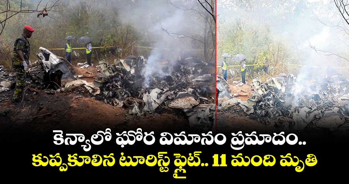 కెన్యాలో ఘోర విమానం ప్రమాదం.. కుప్పకూలిన టూరిస్ట్ ఫ్లైట్.. 11 మంది మృతి