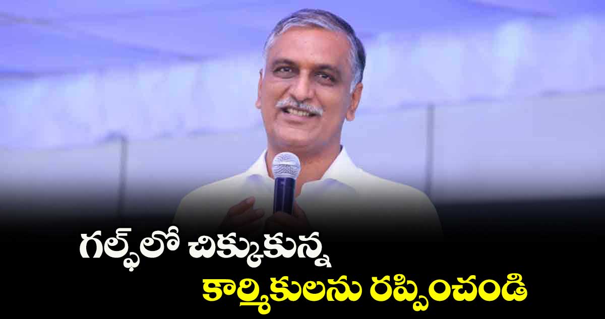 గల్ఫ్‌‌లో చిక్కుకున్న కార్మికులను రప్పించండి : మాజీమంత్రి హరీశ్‌‌రావు