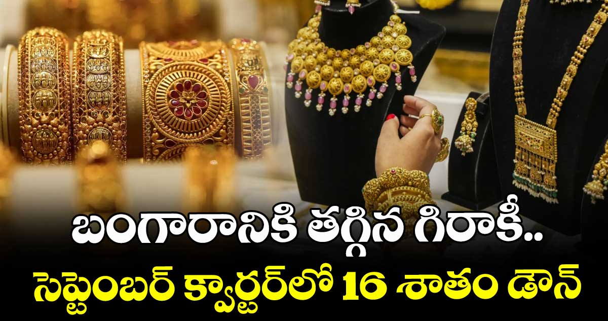బంగారానికి తగ్గిన గిరాకీ..సెప్టెంబర్ క్వార్టర్ లో 16 శాతం డౌన్