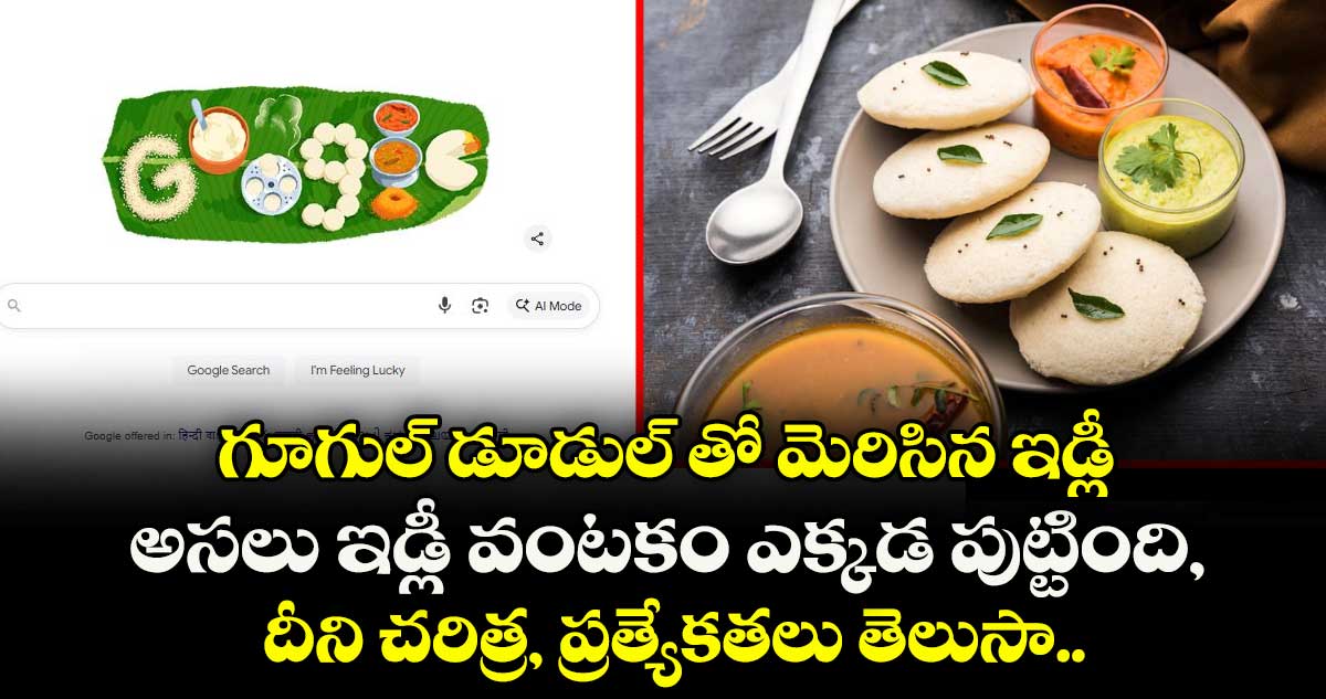గూగుల్ డూడుల్ తో మెరిసిన ఇడ్లీ: అసలు ఇడ్లీ వంటకం ఎక్కడ పుట్టింది, దీని చరిత్ర, ప్రత్యేకతలు తెలుసా.. 