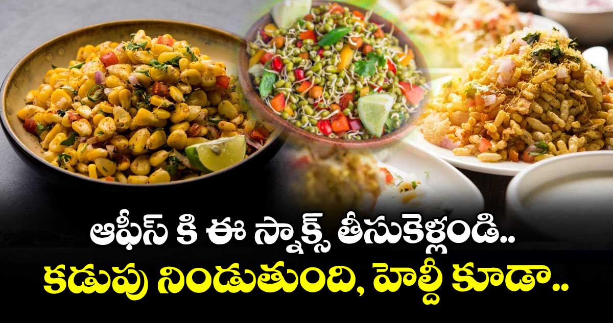 ఆఫీస్ కి ఈ స్నాక్స్ తీసుకెళ్లండి.. కడుపు నిండుతుంది, హెల్దీ కూడా..