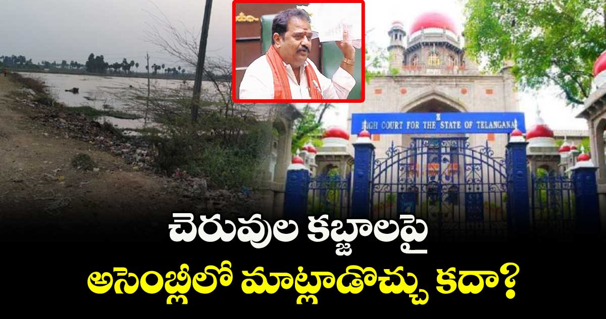 చెరువుల కబ్జాలపై  అసెంబ్లీలో మాట్లాడొచ్చు కదా? :  హైకోర్టు
