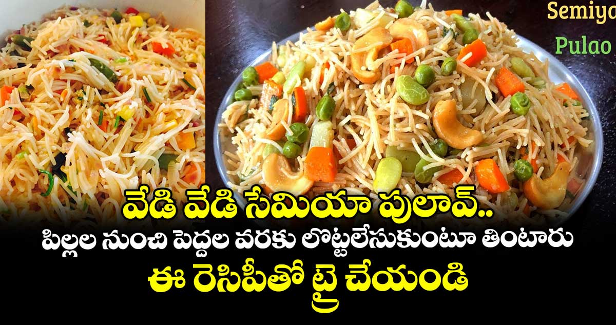 వేడి వేడి సేమియా పులావ్.. పిల్లల నుంచి పెద్దల వరకు లొట్టలేసుకుంటూ తింటారు.. ఈ రెసిపీతో ట్రై చేయండి