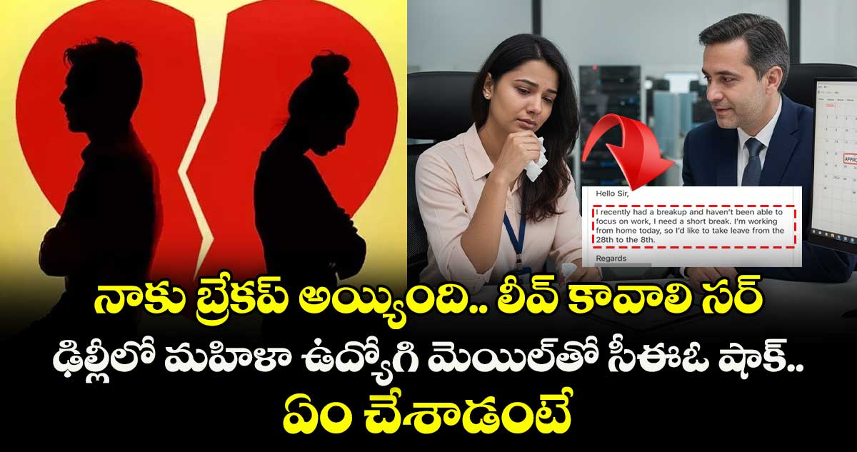 నాకు బ్రేకప్ అయ్యింది.. లీవ్ కావాలి సర్.. ఢిల్లీలో మహిళా ఉద్యోగి మెయిల్తో సీఈఓ షాక్.. ఏం చేశాడంటే