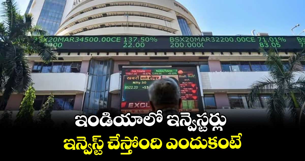 ఇండియాలో ఇన్వెస్టర్లు ఇన్వెస్ట్ చేస్తోంది ఎందుకంటే..