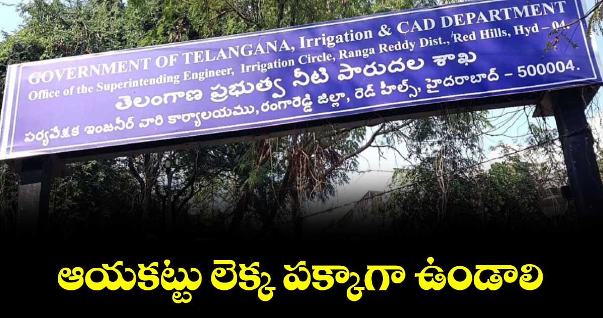 ఆయకట్టు లెక్క పక్కాగా ఉండాలి