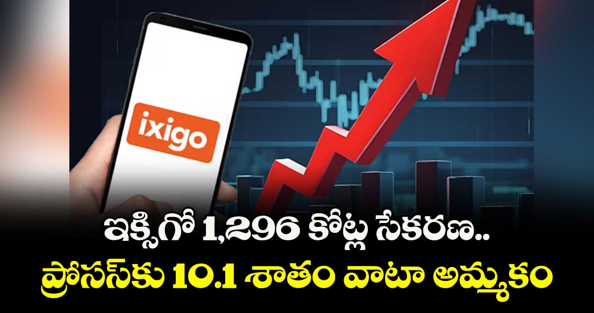 ఇక్సిగో 1,296 కోట్ల సేకరణ.. ప్రోసస్‌‌‌‌‌‌‌‌⁭కు 10.1 శాతం వాటా అమ్మకం