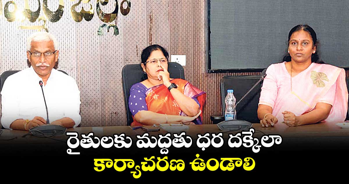 రైతులకు మద్దతు ధర దక్కేలా కార్యాచరణ ఉండాలి : అడిషనల్ కలెక్టర్ శ్రీనివాసరెడ్డి