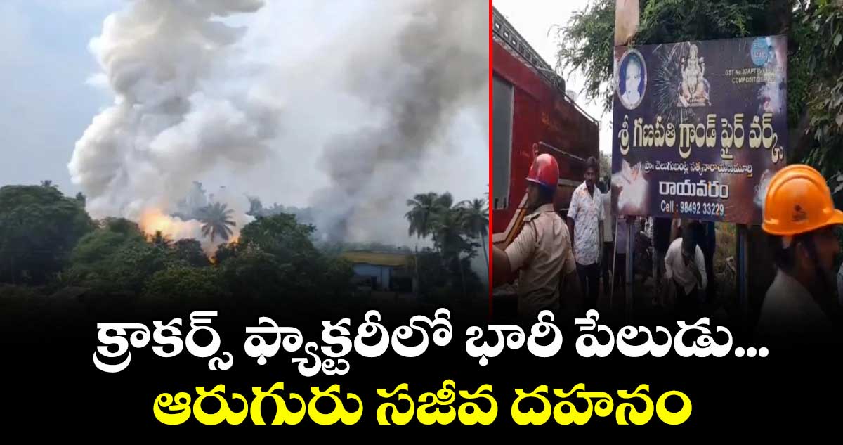 ఏపీలో క్రాకర్స్ ఫ్యాక్టరీలో భారీ పేలుడు... ఆరుగురు సజీవ దహనం