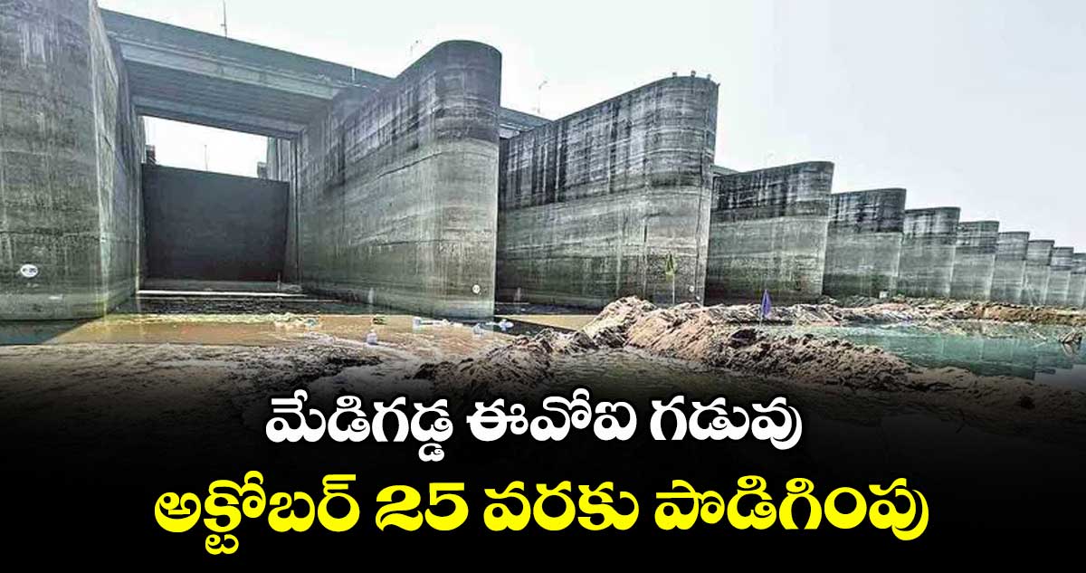 మేడిగడ్డ ఈవోఐ గడువు అక్టోబర్ 25 వరకు పొడిగింపు
