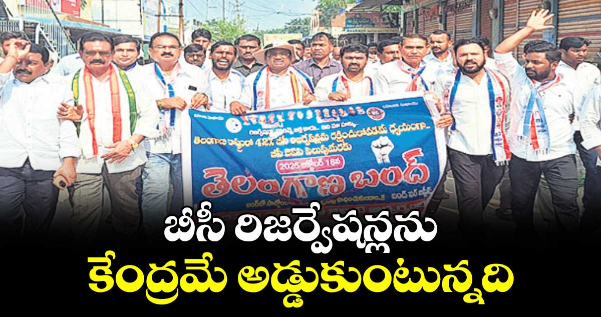 బీసీ రిజర్వేషన్లను కేంద్రమే అడ్డుకుంటున్నది: మంత్రి వివేక్ వెంకటస్వామి