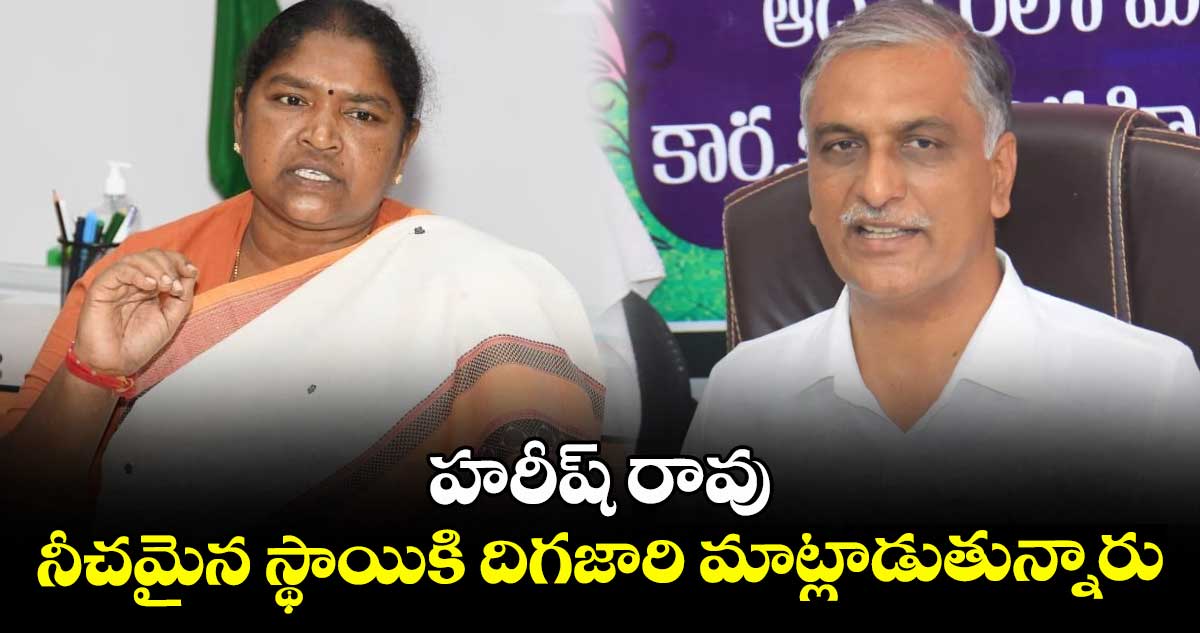 హరీష్ రావు నీచమైన స్థాయికి దిగజారి మాట్లాడుతున్నారు: మంత్రి సీతక్క