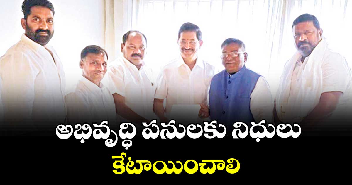 అభివృద్ధి పనులకు నిధులు కేటాయించాలి : ఎమ్మెల్యే గడ్డం వినోద్