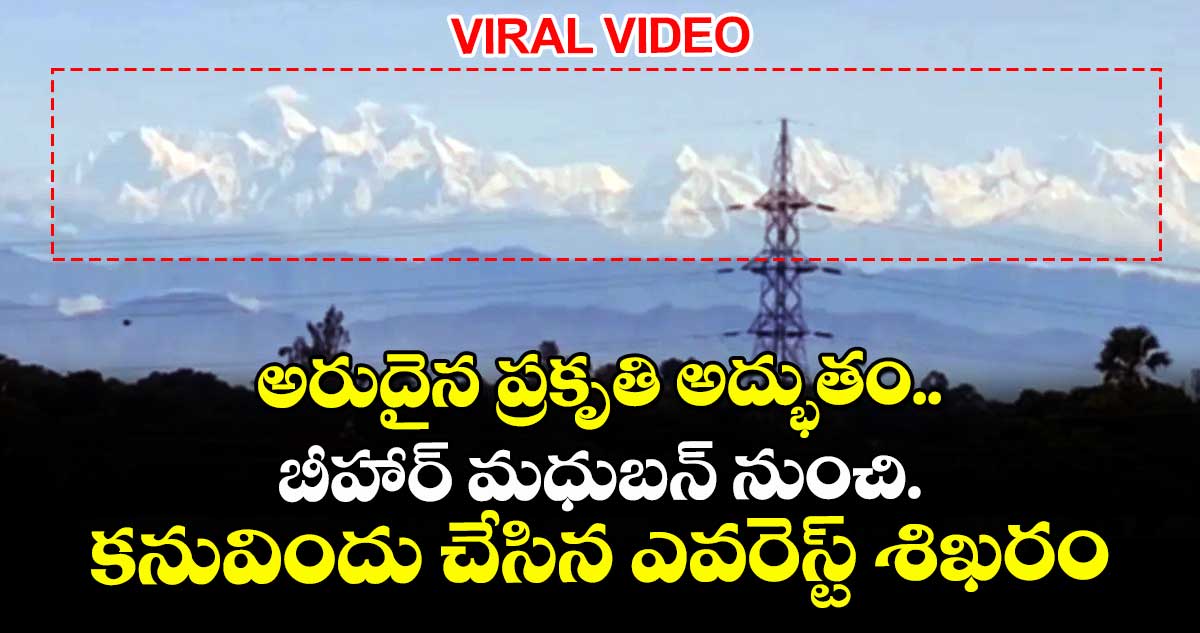 Viral video: అరుదైన ప్రకృతి అద్భుతం..బీహార్ మధుబన్ నుంచి..కనువిందు చేసిన ఎవరెస్ట్ శిఖరం