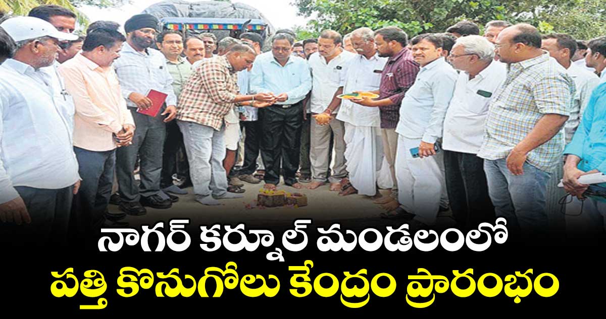 నాగర్ కర్నూల్ మండలంలో పత్తి కొనుగోలు కేంద్రం ప్రారంభం