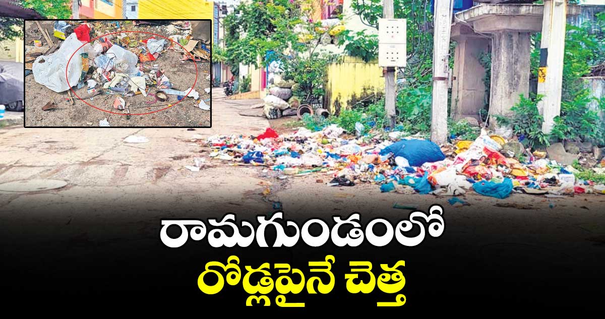 రామగుండంలో  రోడ్లపైనే చెత్త