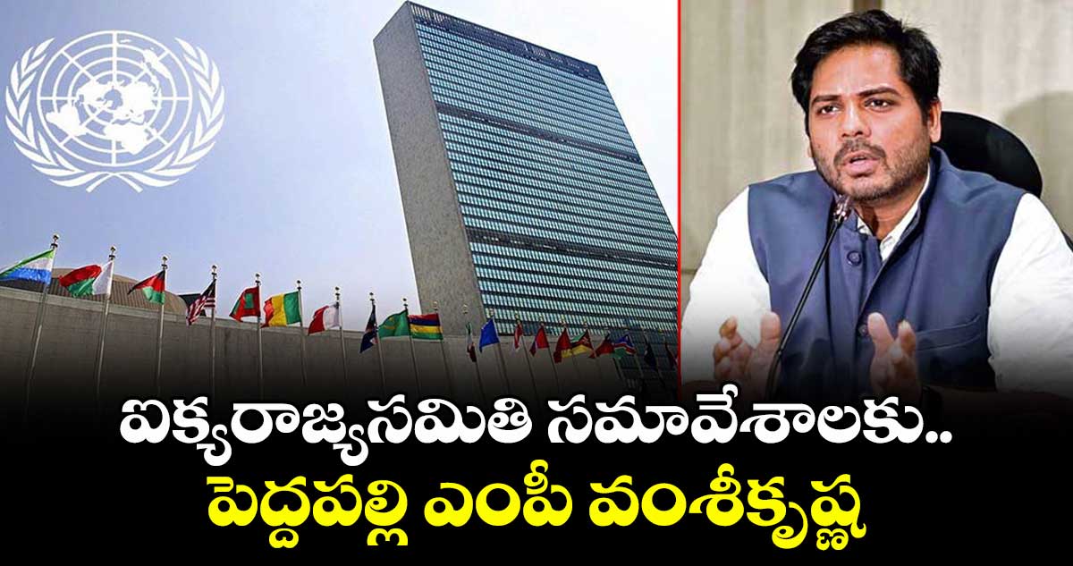 ఐక్యరాజ్యసమితి సమావేశాలకు పెద్దపల్లి ఎంపీ వంశీకృష్ణ