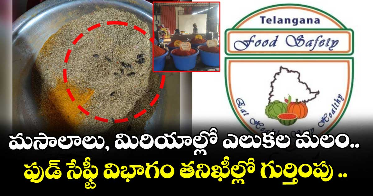 Be alert : మసాలాలు, మిరియాల్లో ఎలుకల మలం.. ఫుడ్ సేఫ్టీ విభాగం తనిఖీల్లో గుర్తింపు ..