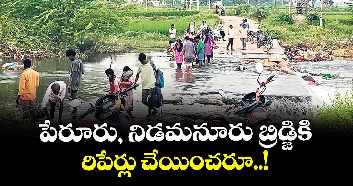 పేరూరు, నిడమనూరు బ్రిడ్జికి రిపేర్లు చేయించరూ..!