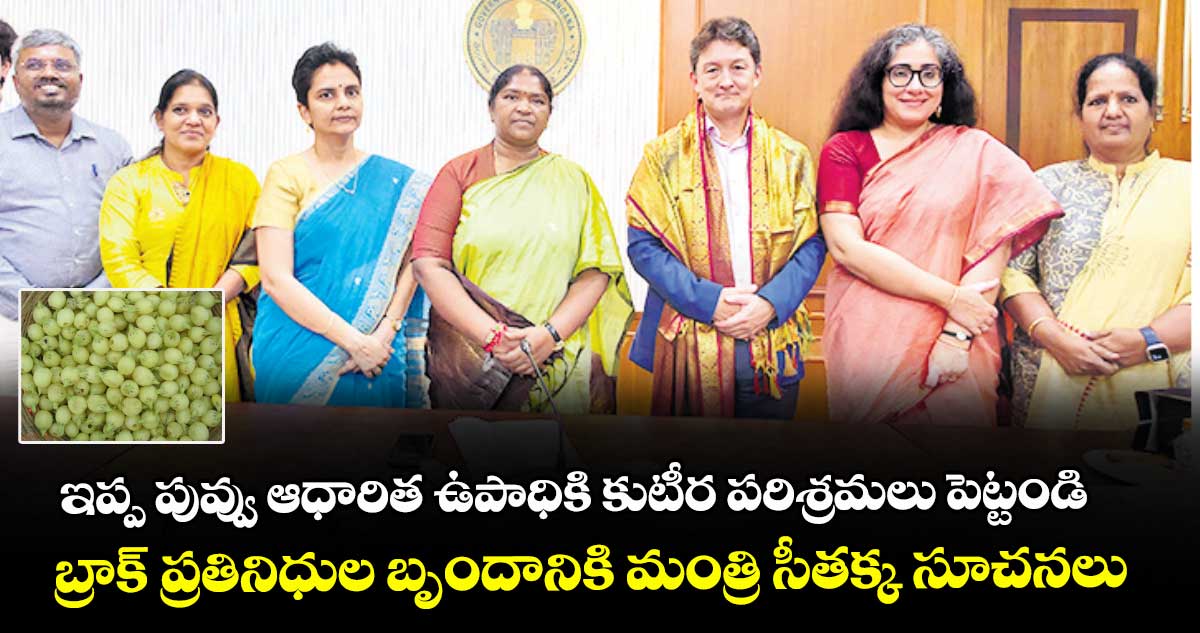ఇప్ప పువ్వు ఆధారిత ఉపాధికి కుటీర పరిశ్రమలు పెట్టండి..బ్రాక్ ప్రతినిధుల బృందానికి మంత్రి సీతక్క సూచనలు