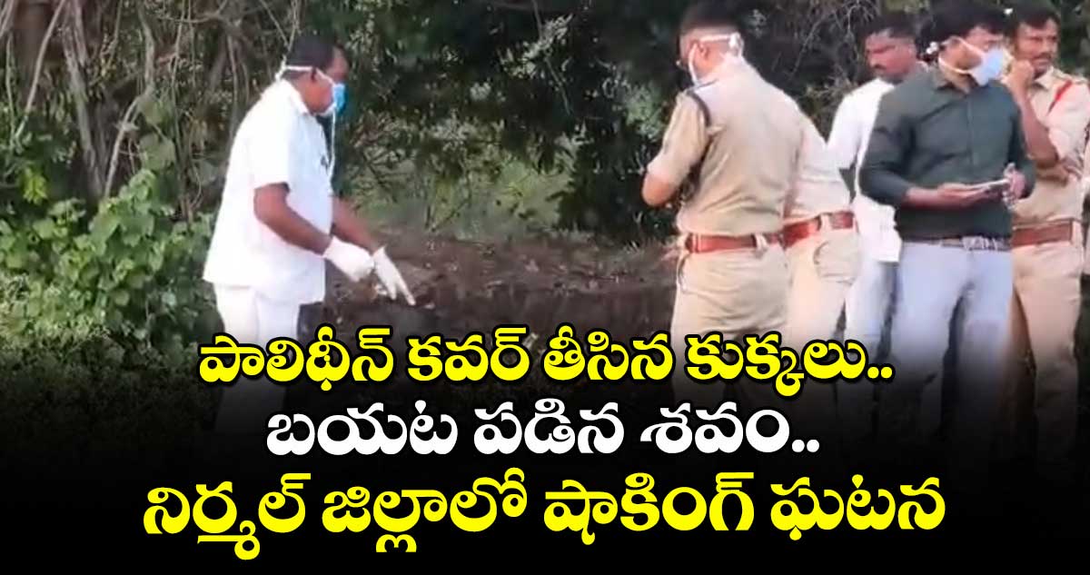 పాలిథీన్ కవర్ తీసిన కుక్కలు.. బయట పడిన శవం.. నిర్మల్ జిల్లాలో షాకింగ్ ఘటన