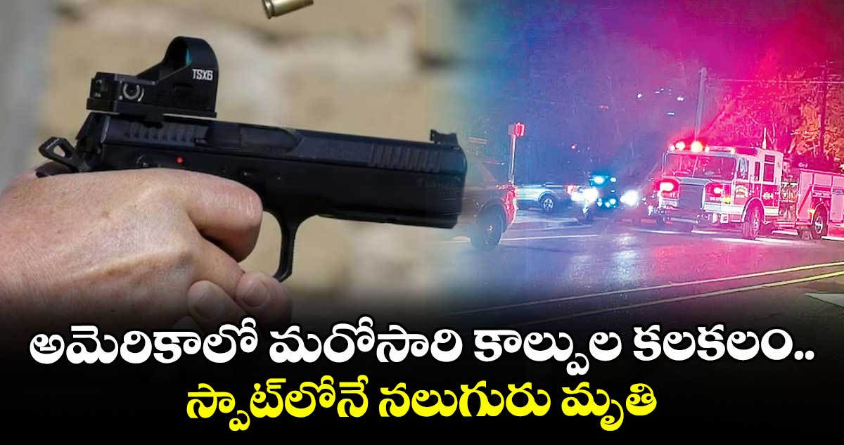 అమెరికాలో మరోసారి కాల్పుల కలకలం.. స్పాట్‎లోనే నలుగురు మృతి