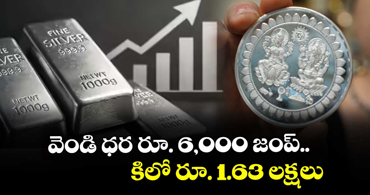 వెండి ధర రూ. 6,000 జంప్.. కిలోకు రూ. 1.63 లక్షలు