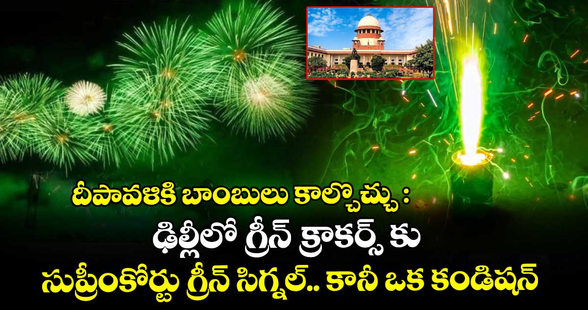 దీపావళికి బాంబులు కాల్చొచ్చు: ఢిల్లీలో గ్రీన్ క్రాకర్స్ కు సుప్రీంకోర్టు గ్రీన్ సిగ్నల్.. కానీ ఒక కండిషన్