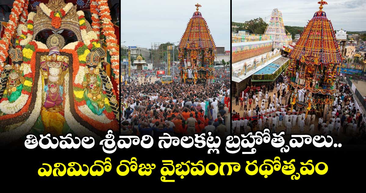 తిరుమల శ్రీవారి సాలకట్ల బ్రహ్తోత్సవాలు.. ఎనిమిదో రోజు వైభవంగా రథోత్సవం